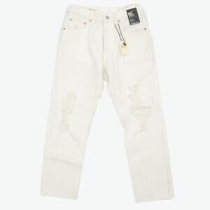 Levi's 501 Original Off White High Rise Straight Leg Jeans Size 28